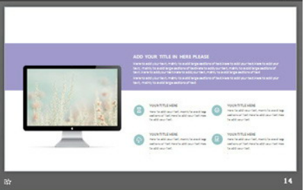 淡雅简洁水彩墨迹背景PPT模板3