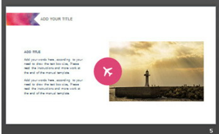 通用彩色水彩艺术渲染PPT模板1