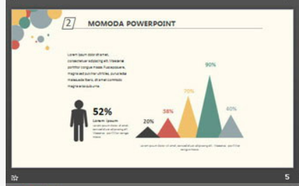彩色气泡背景的简约时尚PPT模板1