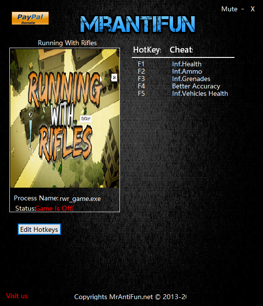 小兵带步枪五项修改器MrAntiFun版1