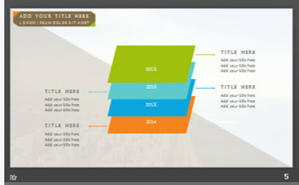 彩色多边形背景的欧美商务PPT模板1