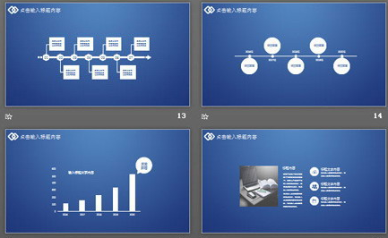 蓝色极简通用工作总结汇报PPT模板3