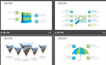 绿色简洁动态工作总结工作计划PPT模板3