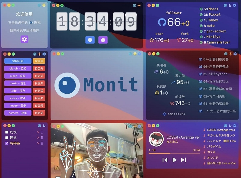 Monit桌面小组件0