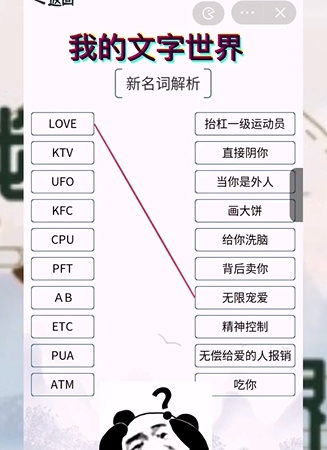 我的文字世界新名词解析通关攻略