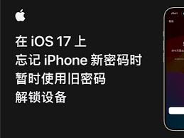 iOS17新特性临时允许使用旧密码解锁iPhone