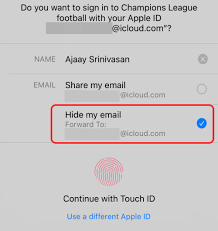 隐藏我的电子邮件功能