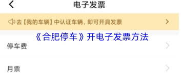 合肥停车如何开发票