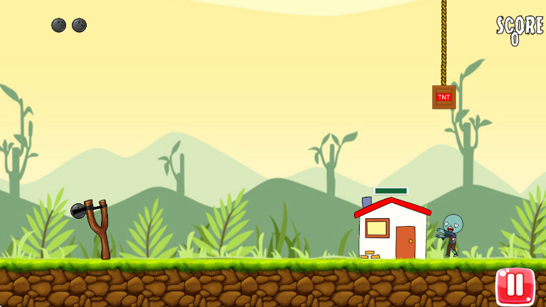 弹弓僵尸战争Angry zombies付费版