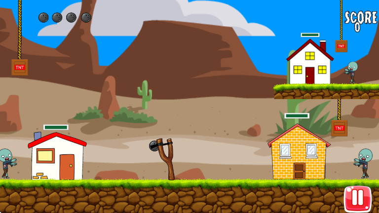 弹弓僵尸战争Angry zombies移植版