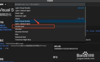 Visual Studio Code编辑器如何修改配色