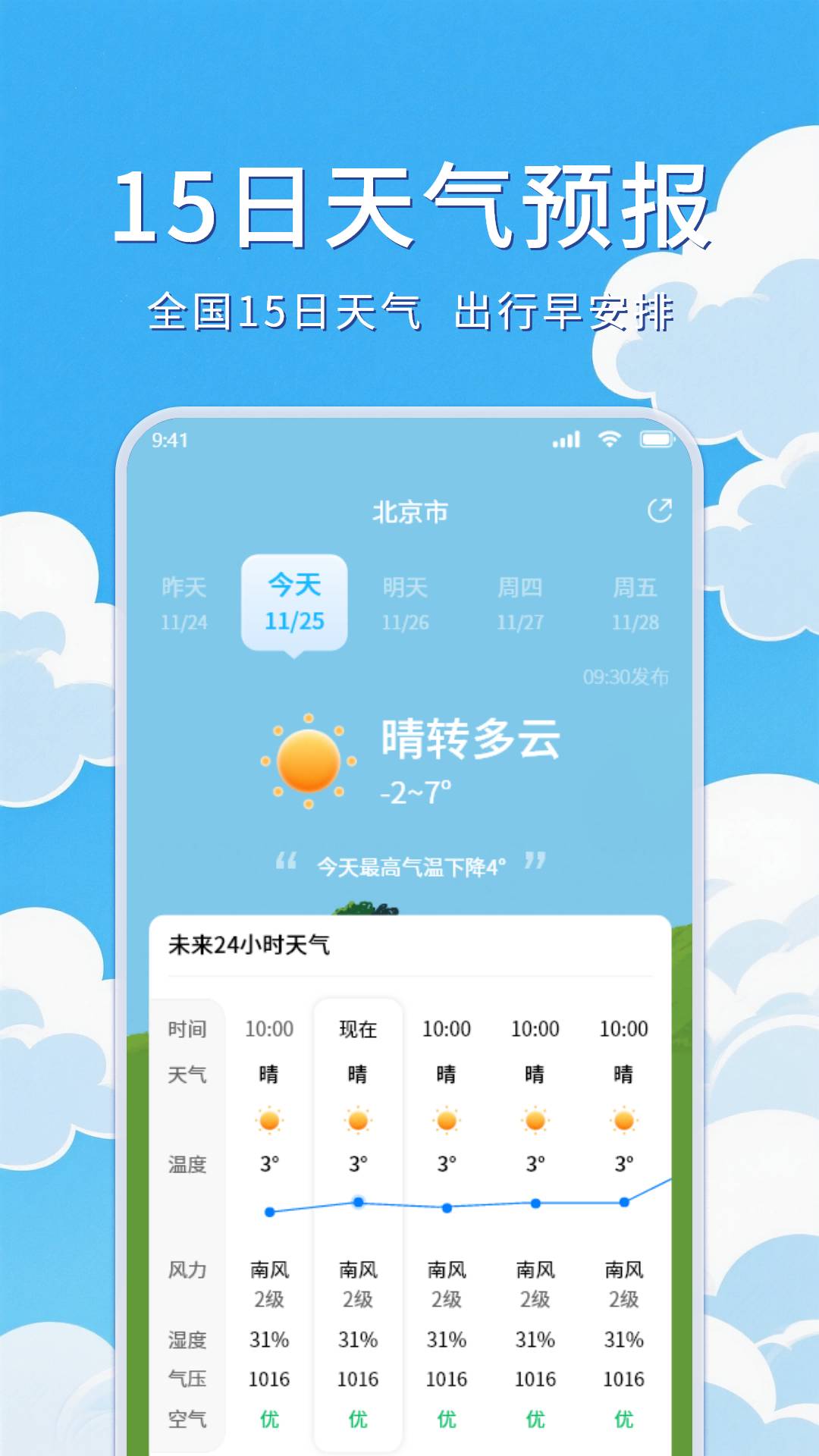 天气预告定制版