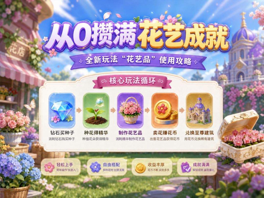 家园:梦想派对花艺品攻略