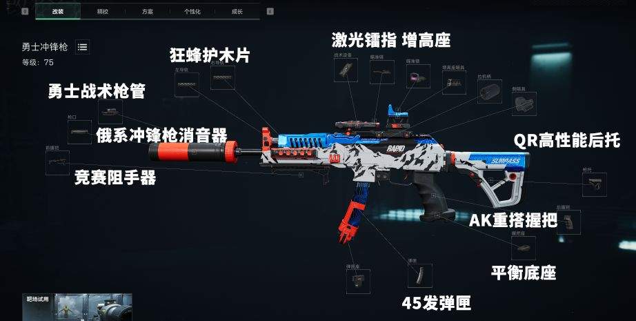 三角洲行动勇士冲锋枪腰射配装思路