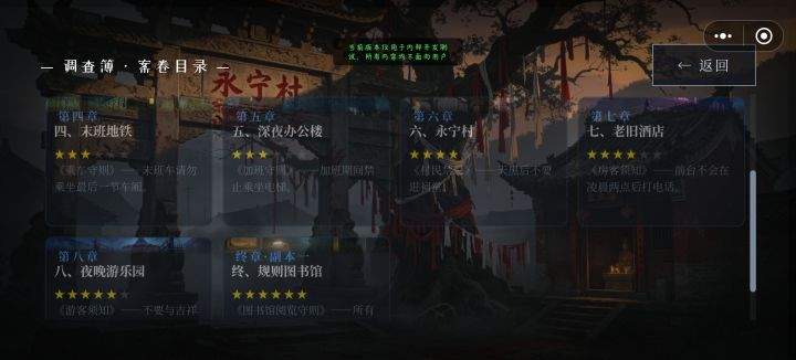 第一部:规则之外・怪谈调查簿1-8关卡文字攻略