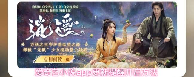 爱奇艺小说app更新提醒开启方法