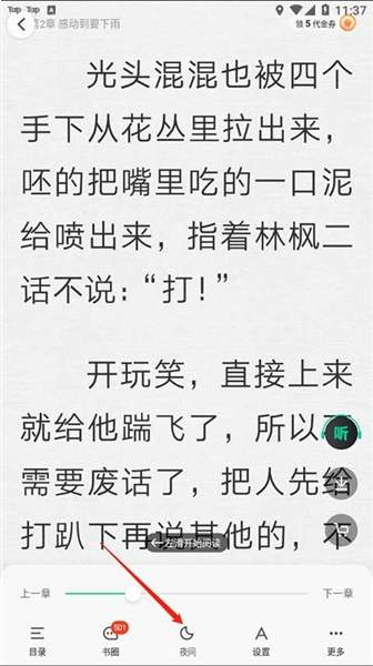 爱奇艺小说app夜间模式切换方法