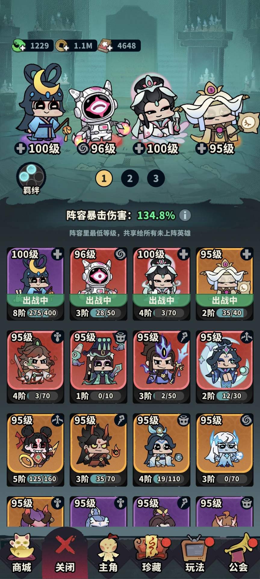 妖灵打工团铜币副本低战力速通阵容