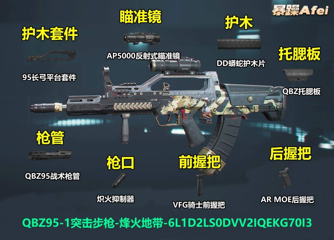 三角洲行动高甲伤QBZ95突击步枪改装方案