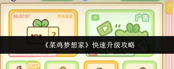《菜鸡梦想家》快速升级攻略