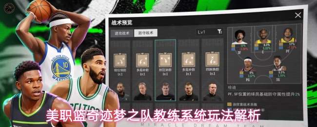 美职篮奇迹梦之队教练系统玩法解析