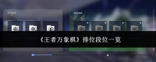《王者万象棋》排位段位一览