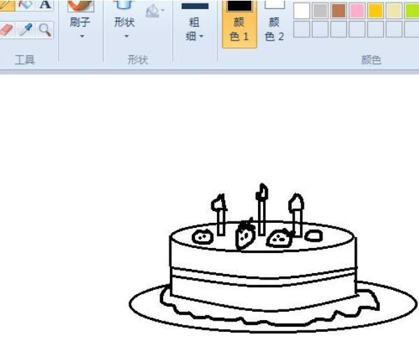画图工具怎么设计蛋糕？绘制蛋糕教程分享