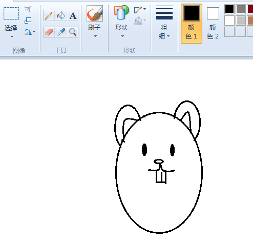 画图工具怎么绘画小老鼠图像？制作小老鼠图像教程分享