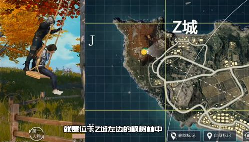 1571818608219604.png 和平精英枫叶林秋千在哪?和平精英枫叶林秋千位置介绍