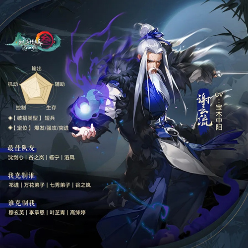 剑网3指尖江湖谢云流阵容怎么搭配最强？