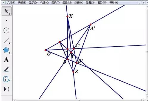 几何画板怎么制作德萨格构图？
