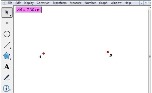 几何画板如何度量两点间的距离？