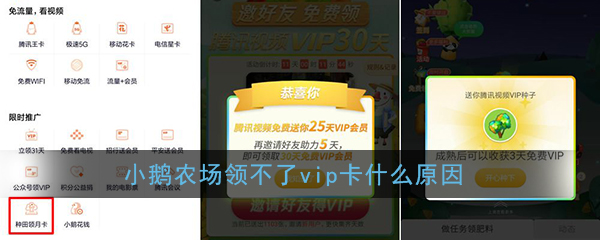 小鹅农场为什么领不了vip卡