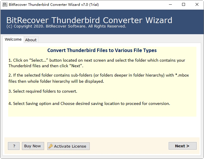 Thunderbird格式转换BitRecover Thunderbird Converter电脑版0