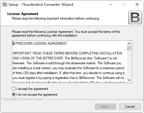 Thunderbird格式转换BitRecover Thunderbird Converter电脑版2