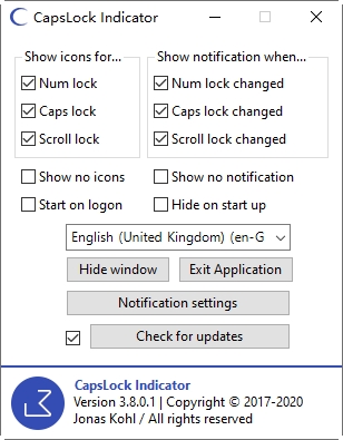 键盘指示灯软件CapsLock Indicator0