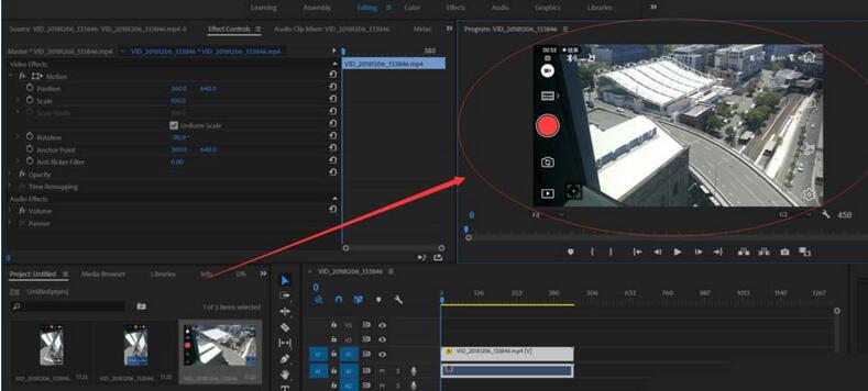 premiere旋转视频出现黑边的处理方法