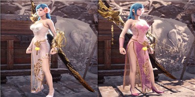 怪物猎人世界冰原晚礼服紧身乌龙套MOD1