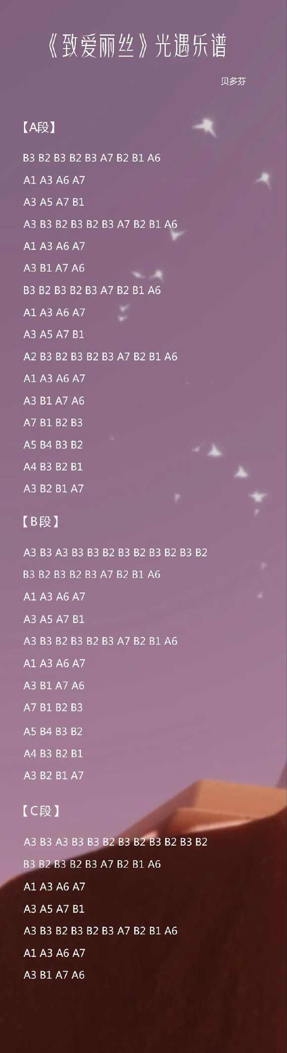 光遇致爱丽丝乐谱简谱攻略