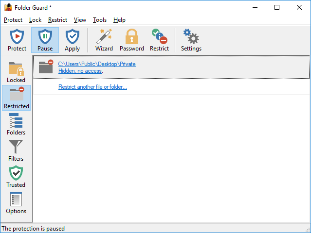 文件夹加密软件Folder Guard1
