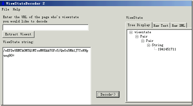 ViewState查看工具(ViewStateDecoder)
