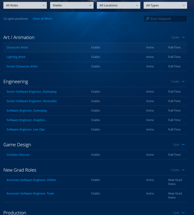 暴雪招聘信息曝光《暗黑破坏神4》 终于要来了