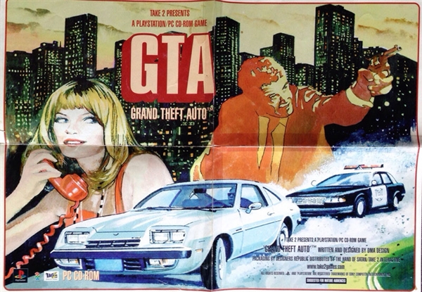 GTA 90年代海报曝光 浓浓美国味