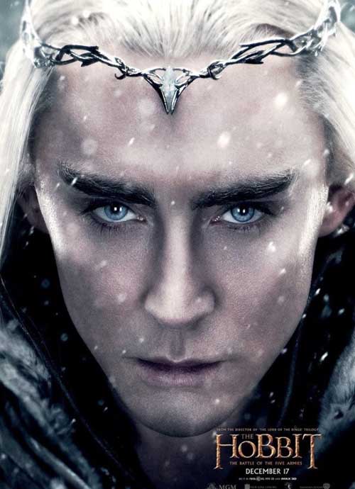 霍比特人3瑟兰迪尔海报爆光 神情肃穆