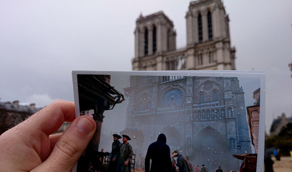 刺客信条:大革命场景与巴黎城实景对比