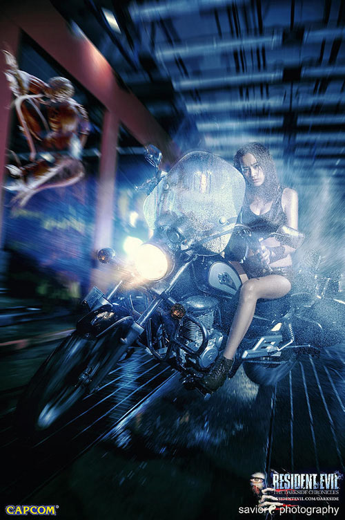 身材抢眼 嫩模演绎国产生化危机