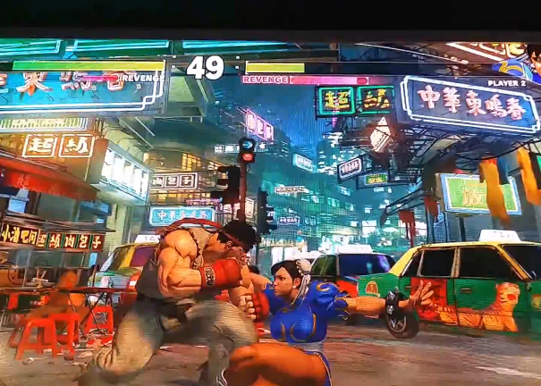 《街头霸王5》现场对决演示 春丽美腿回旋打爆全场