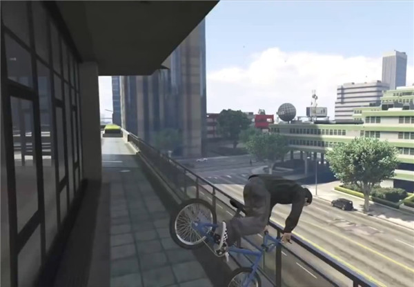 《侠盗猎车手5（GTA5）》单车特技视频 游戏的另类玩法
