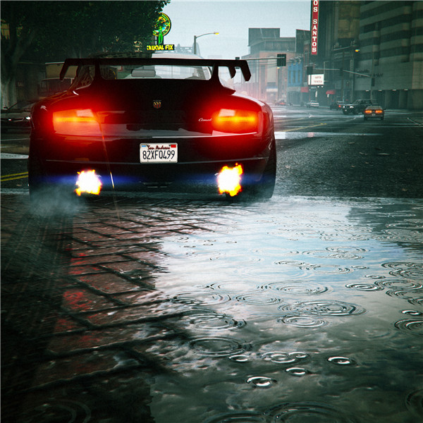 《侠盗猎车手5》18K分辨率欣赏 车面反光非常逼真