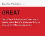《战神3:重制版》好玩吗？IGN评分 8.8分